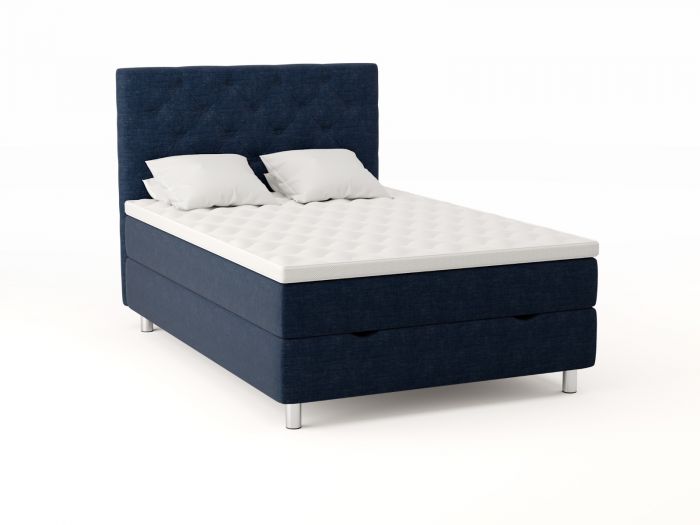 Comfort seng med oppbevaring 140x200 - mørk blå
