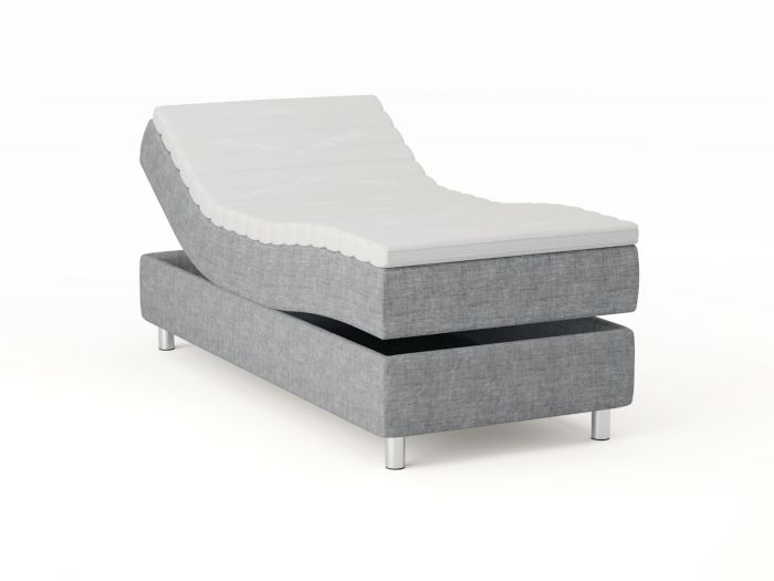 Comfort regulerbar seng 90x200 - lys grå