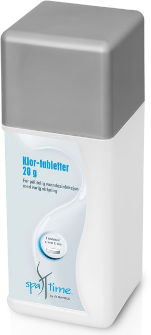 Spatime Klor tabletter 20 gr. lengre virk.