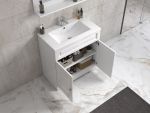 CelineDesign 80 cm hvit matt baderomsmøbel m/hvit servant og speil