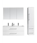 LinneaDesign 120 cm baderomsinnredning dobbel hvit matt