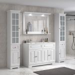 CelineDesign 120 cm hvit matt baderomsmøbel m/hvit servant og speil