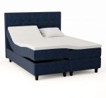 Comfort regulerbar seng 160x200 - mørk blå