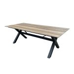 Skjærgården spisegruppe med HPL bord 220 cm og 6 stoler i gråmix