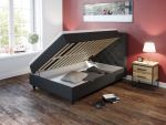 Comfort seng med oppbevaring 140x200 - antrasitt