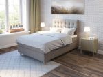 Comfort seng med oppbevaring 140x200 - beige