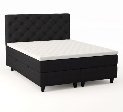 Comfort seng med oppbevaring 160x200 - antrasitt