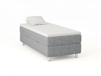 Comfort seng med oppbevaring 90x200 - lys grå