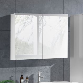 LinneaDesign speilskap 100 cm hvit matt