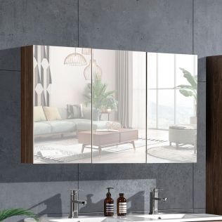 LinneaDesign speilskap 120 cm grå alm