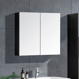 LinneaDesign speilskap 80 cm grå høyglans