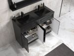 CelineDesign 120 cm sort matt baderomsmøbel m/sort servant og speil