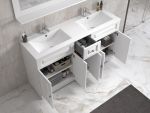 CelineDesign 150 cm hvit matt baderomsmøbel m/hvit servant og speil